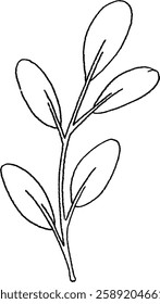 illustration of a green leaf branch.