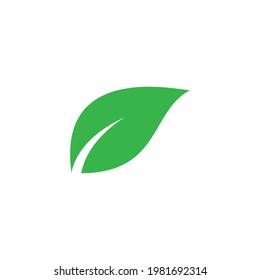 ilustración del diseño del logotipo de la hoja verde