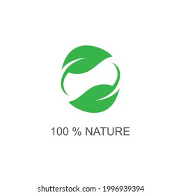 illustration of Green leaf  logo design