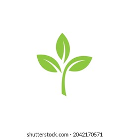 ilustración del diseño del logotipo de la hoja verde