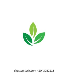 Illustration des Grünblattlogo-Designs