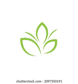 ilustración del diseño del logotipo de la hoja verde