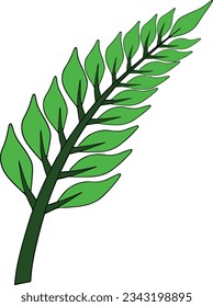 illustration of green leaves vector