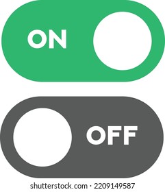 Illustration of a green on button and