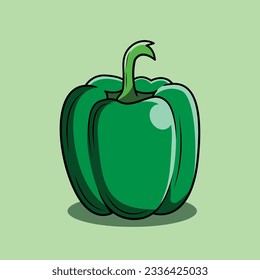 The Illustration of Green Pepper