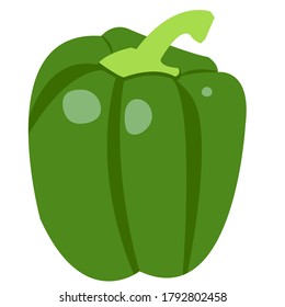 緑のコショウのイラスト 簡単なバリソン のベクター画像素材 ロイヤリティフリー