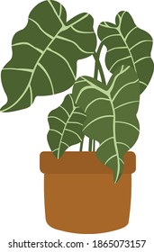 Illustration des grünen Pflanzenvektors