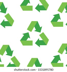 Illustration Green Recycle Icon White Background Stock Vector (Royalty ...