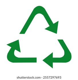 illustration of a green recycle or triangular arrow