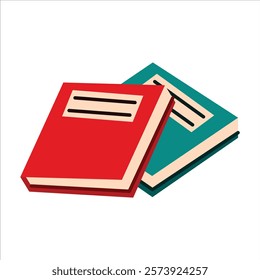 Illustration of Green and Red Books