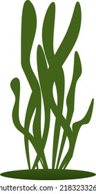 illustration of green seaweed in the sea