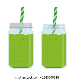 Illustration of a green smoothie