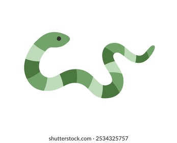 Ilustración de una serpiente verde.
