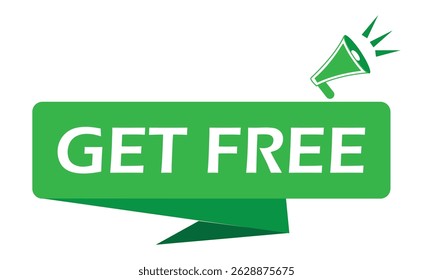 Illustration of a green speech bubble with a megaphone, ideal for announcements, promotions, or marketing messages.
