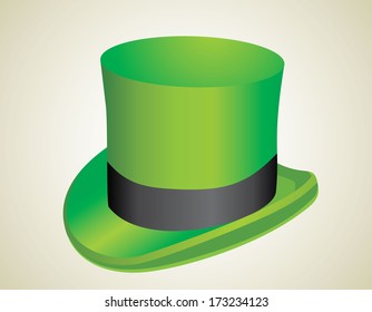 illustration, green St. Patrick's Day hat 