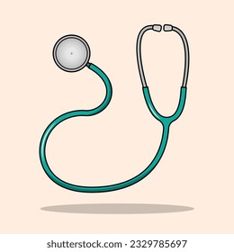 The Illustration of Green Stethoscope