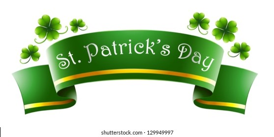 Illustration of a green symbol for St. Patrick's Day on a white background