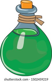 Illustration of a green toxic potion/elixir