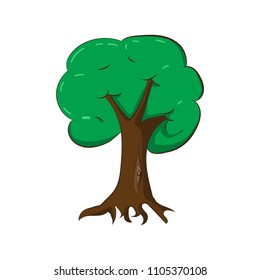 Illustration of a green tree.