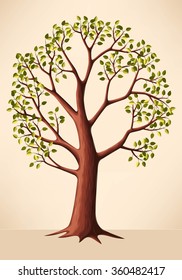 Illustration des grünen Baumes 