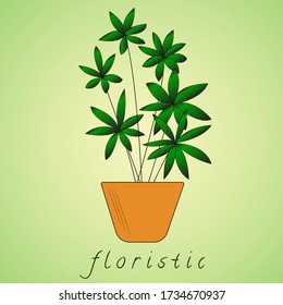 Ilustración de un árbol verde sobre un fondo aislado.