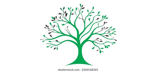 An Illustration of green tree for plantation