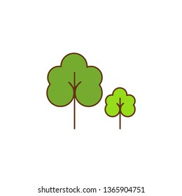 Illustration of green trees