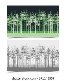 Illustration of green trees
