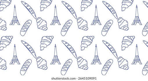 The Illustration of greeting card for bastille day