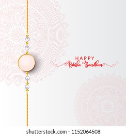 illustration of greeting card with decorative Rakhi for Raksha Bandhan