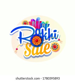 illustration of greeting card with decorative Rakhi for Raksha Bandhan, Indian brother and sister festival Raksha Bandhan 