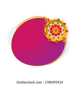 illustration of greeting card with decorative Rakhi for Raksha Bandhan, Indian brother and sister festival Raksha Bandhan 