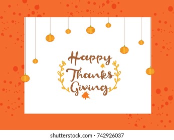 Illustration, Greeting Card Design With Beautiful Typography Text Background.