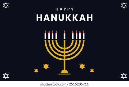 Illustration greeting card for hannukah unique design