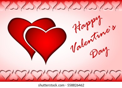 Illustration for greeting card. Happy St. Valentine's day. Be my Valentine.