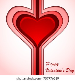 Illustration for greeting card. Happy St. Valentine's day. Be my Valentine.