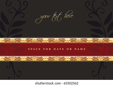 Illustration of a greeting card for invitations or as sympathy card