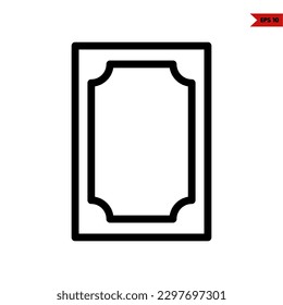 illustration of greeting card line icon 