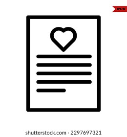 illustration of greeting card line icon 