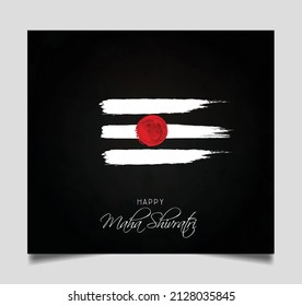 illustration of Greeting card for maha Shivratri, a Hindu festival celebrated of Lord Shiva background vector banner poster creative flyer