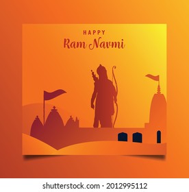 ilustración de la tarjeta de saludo para Ram Navami , un festival hindú celebrado de Lord Ram, fondo, tarjeta de saludo, afiche, diseño de pancartas 
