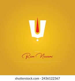 illustration of Greeting card for Ram Navami , a Hindu festival celebrated of Lord Ram, background, greeting card , poster, banner design.