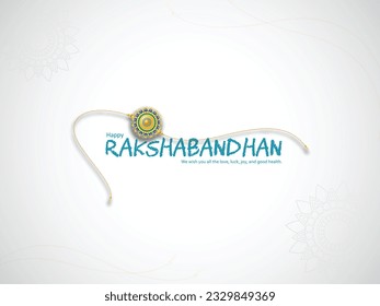 illustration of greeting card and template banner for sales promotion advertisement with decorative Rakhi for Raksha Bandhan