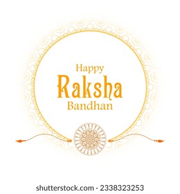 illustration of greeting card and template banner for sales promotion advertisement with decorative Rakhi for Raksha Bandhan, Indian festival for brother and sister bonding celebration