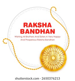 illustration of greeting card and template banner for sales promotion advertisement with decorative Rakhi for Raksha Bandhan, Indian festival for brother and sister bonding celebration