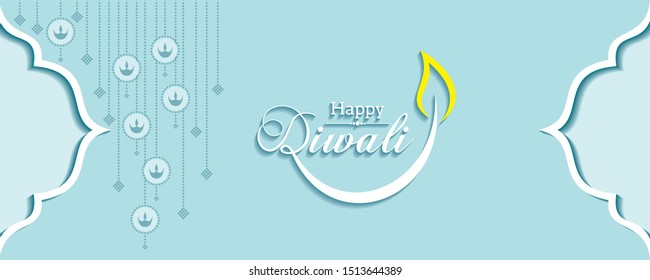 Illustration of Greeting for Eco or Green Diwali Celebration stock vector