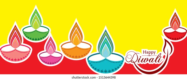 Illustration of Greeting for Eco or Green Diwali Celebration stock vector