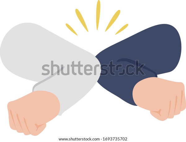 Illustration Greeting Elbow Elbow Stock Vector (Royalty Free ...