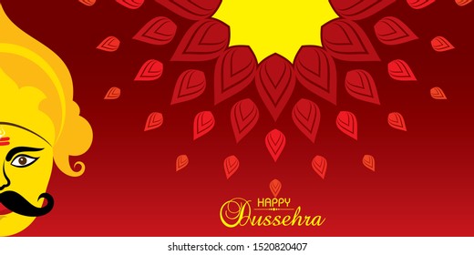 Illustration of Greeting for Happy or Shubh Dussehra Festival
