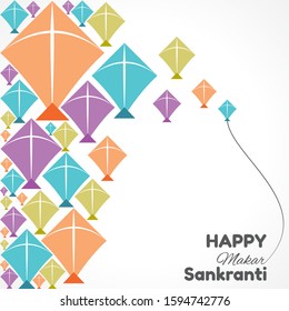 Illustration of greeting for Makar Sankranti Festival